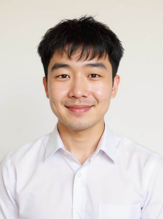 Example of the Bright & Friendly style with an AI-generated demo model